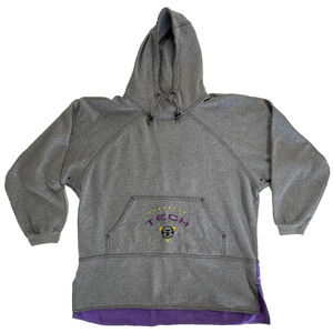 Ocean Pacific Tech Vintage Hoodie Made in USA XL Gray Purple 90s